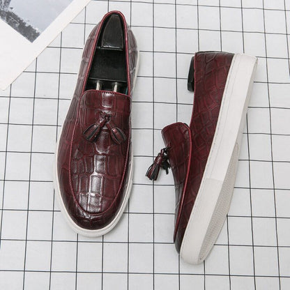 Red Men's Shoes Slip-On Spring Autumn Sneaker Casual Shoes Men Shoes