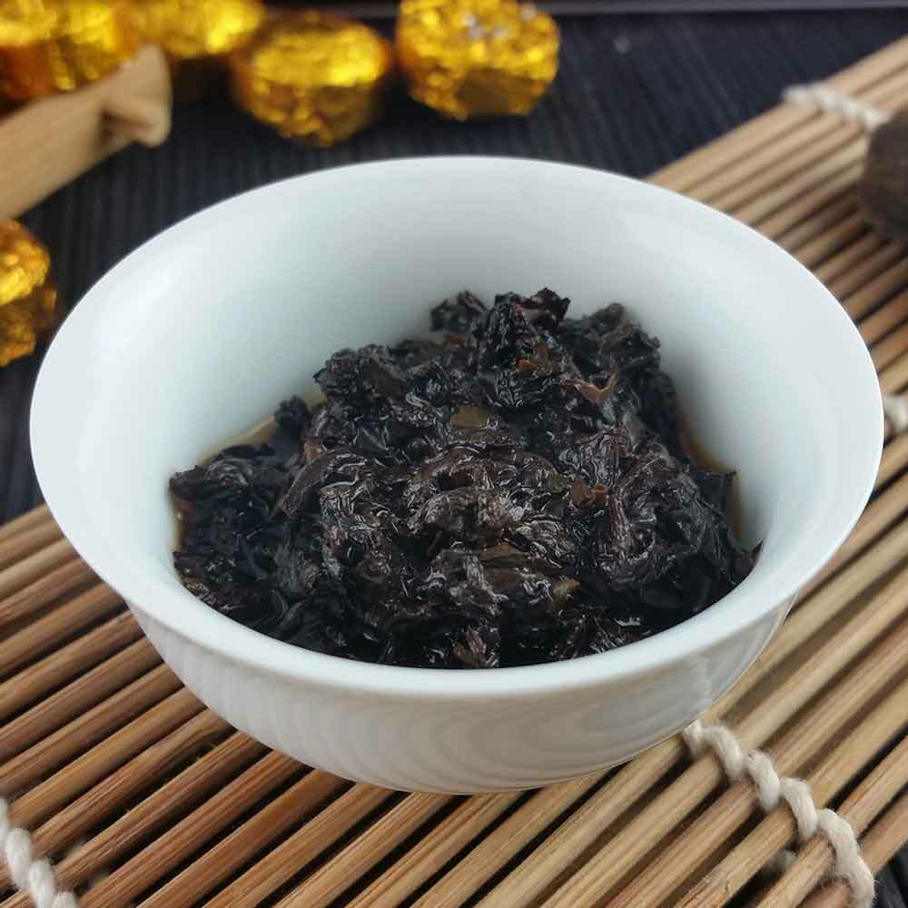 2021/2022 Mini Puer Ripe Tuocha Gold Tin Foil Packing Shu Pu'er Tea Gift 75g