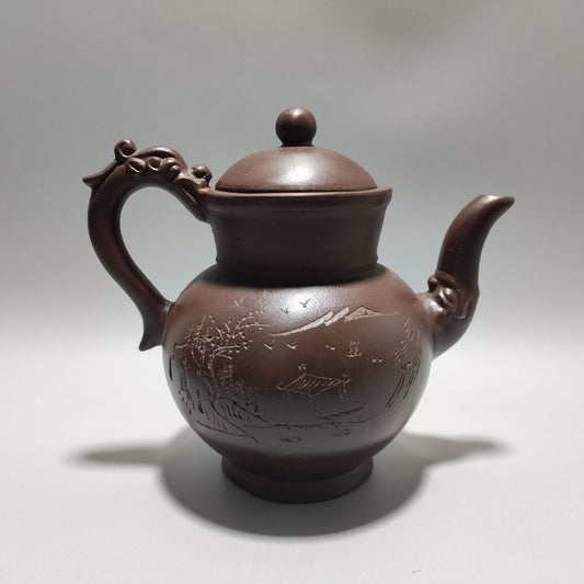 Vintage Chinese Yixing Purple Clay Teapot Zisha Ceremony Ceramic Gourd Tea Set