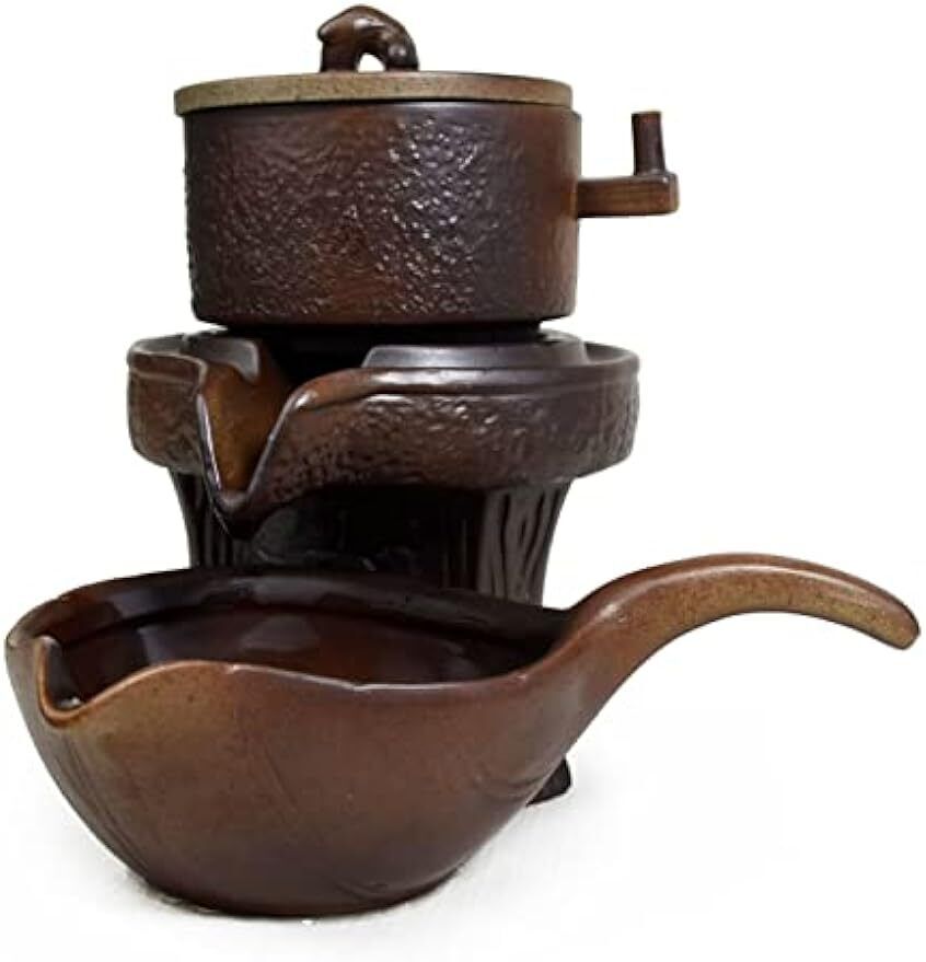 10/Set Semi-automatic Stone Mill Tea Set Chinese Gongfu Tea Cups Teapot Teacup