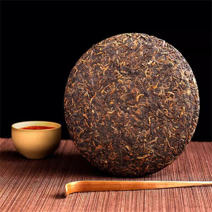 357g Yunnan Tea Camphor Flavor Fragrance Ripe Tea Ancient Puerh Tea Cake Tea