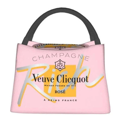 Custom Clicquot Champagne Lunch Bags Men Women VCP Warm Cooler Insulated Lunch B