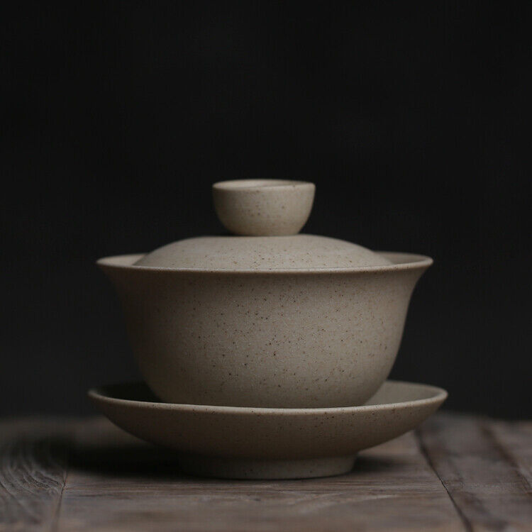 Small Gaiwan Ceramic Tea Cup Covered Bowl With Saucer Lid Chinese Tureen Pottery