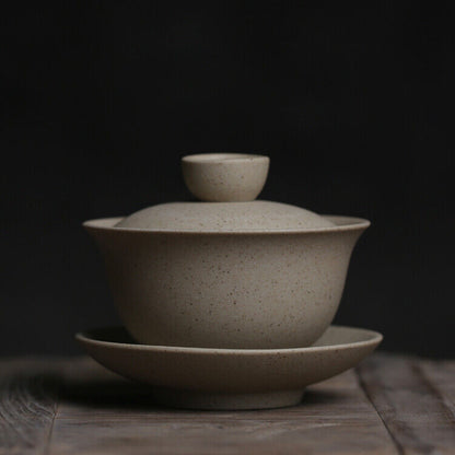 Small Gaiwan Ceramic Tea Cup Covered Bowl With Saucer Lid Chinese Tureen Pottery