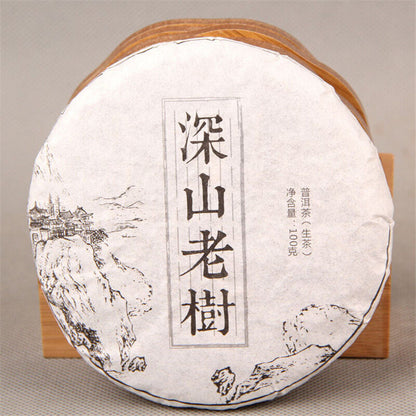 Pu er tea cake handmade Pu er tea 100g raw Pu er tea ecological old tree green tea-