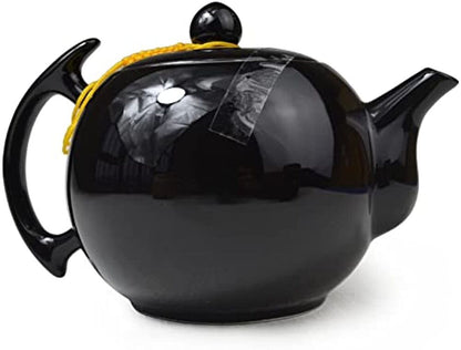 Porcelain Teapot 10oz Teacups Chinese gongfu tea wine set Ceramic Kettle Black