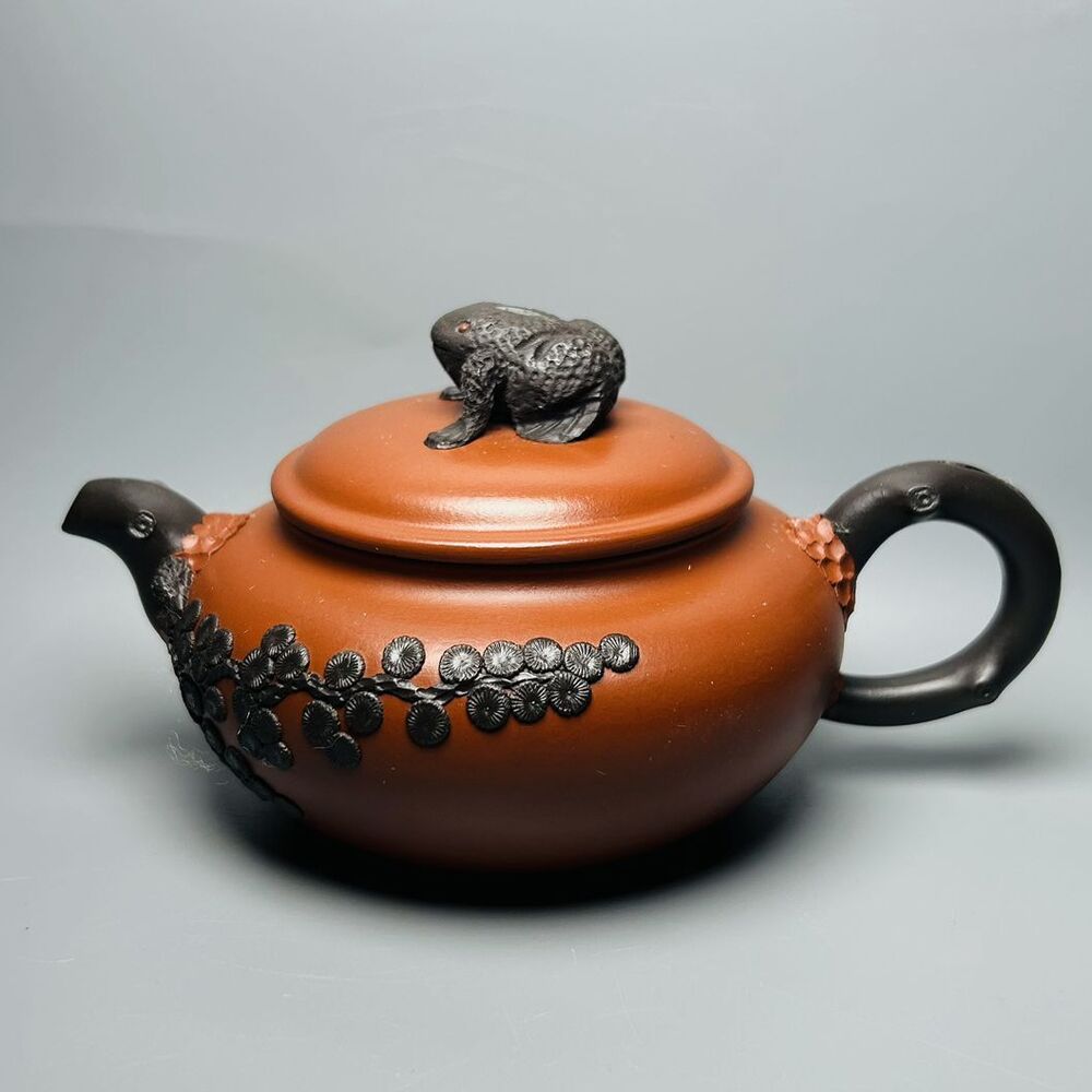 Vintage Chinese Yixing Purple Clay Teapot Zisha Ceremony Ceramic Toad Teaware