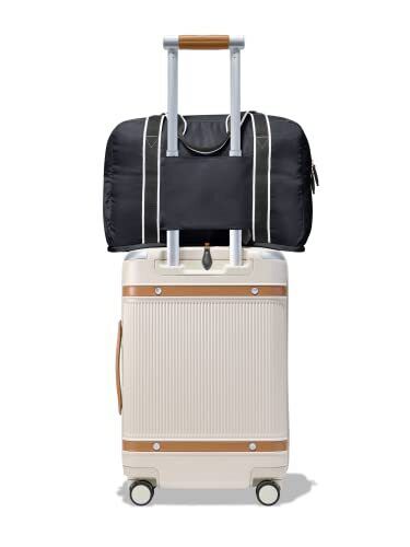 Paravel Foldable Travel Duffle Bag | Made with Sustainable Derby Black
