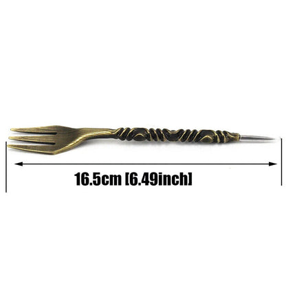 Hookah Fork With Pecker Retro Aluminum Foil Hole Puncher 2-In-1 Shisha Accessory