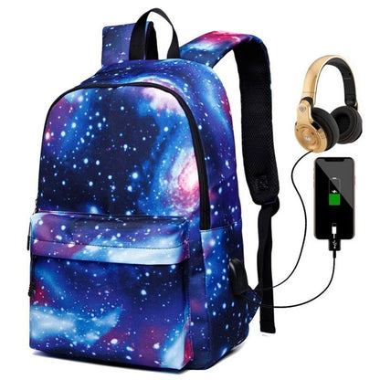 Women School Backpacks Charging Canvas Bags Teenagers Large Travel Backpack Bags