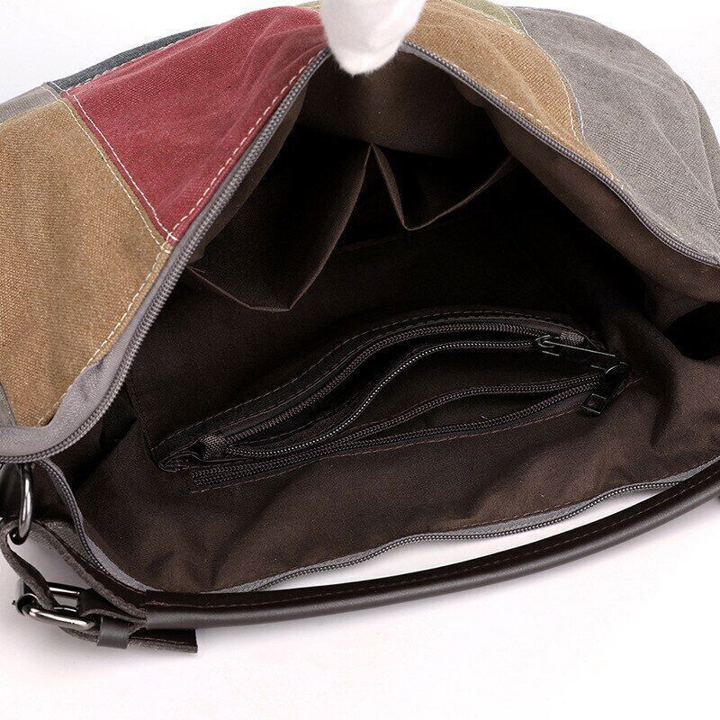 Bag Simple Retro Stitching Color Large Bag Women's Bag Handbag Shoulder Bag