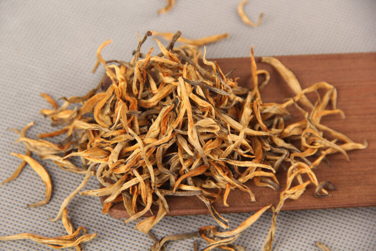 Golden Silk Dian Hong Spring Tea 云南红茶2023年春茶 滇红茶 红单芽 金丝滇红春茶500g
