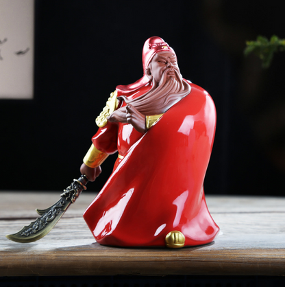 Yixing Ceramic Wu Caishen Guan Erye Zhaocai Guan Gong living room decoration Bog
