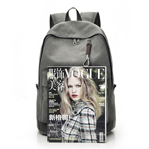 Women Men Canvas Backpacks Large School Bags Boys Girls Travel Laptop Backbag