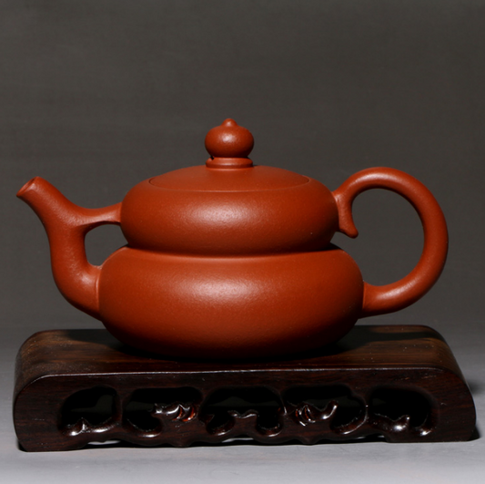 Authentic Yixing handmade purple clay teapot gourd teapot 180ml