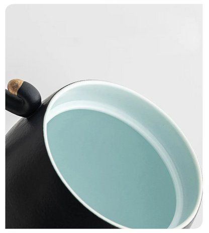 Embersceramic Lucky Cat Ceramic Tea Cup with Infuser Cute Cat Tea Mug with Lid