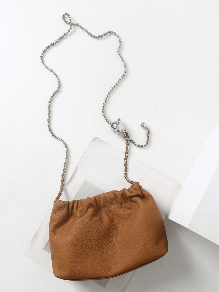 Small Mini Real Leather Clutch Purse Shoulder Bag Crossbody Adjustable Chain