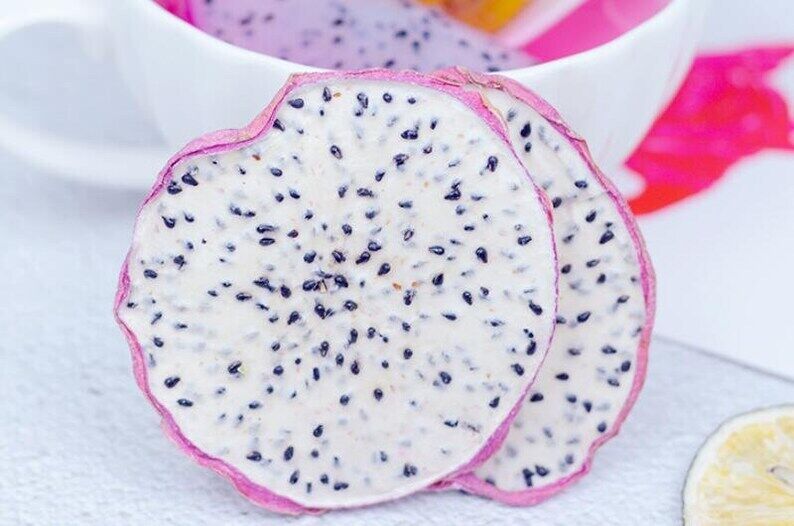 Natural White Pitaya Slices Dried Dragon Fruit Wheels Makes A Healthy Tea