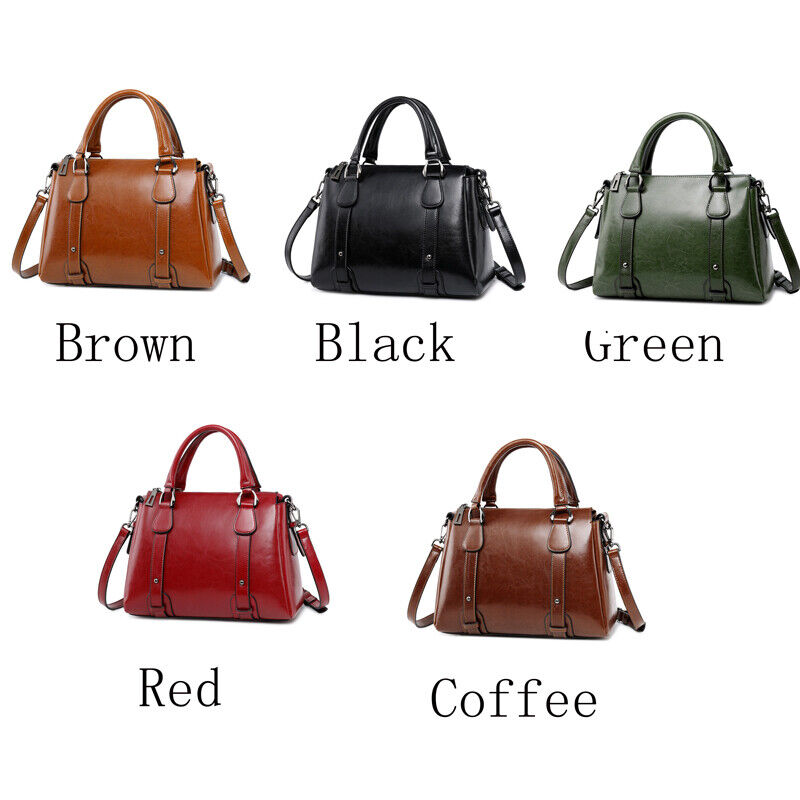 Genuine Leather Women's Classic Handbag Crossbody Shoulder Bag Satchel Tote Bag
