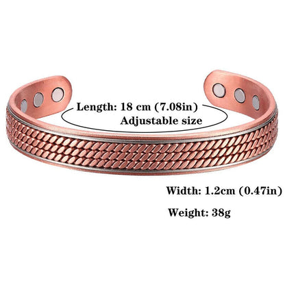 Women Healing Bracelet Tibetan Pure Copper Magnetic Men Fashion Jewelry Bangles