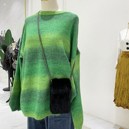 Mini Mink Hair Crossbody Small Bag Women's Shoulder Mobile Phone Bag