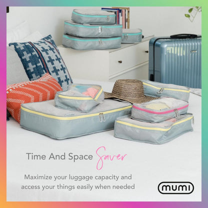 MUMI Packing Cubes, 5 Cubes for Suitcases, Travel Bags One_Size, pink