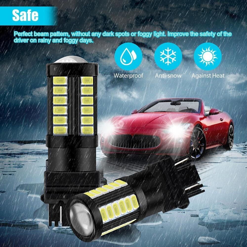 4x 3157 3156 LED Reverse Backup Turn Signal DRL Light Bulbs 16000LM 6000K White