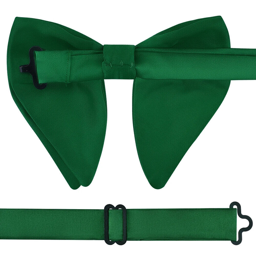 Men Bow Tie Silk Polyester Classic For Party Wedding Big Bowknot Casual Neckties