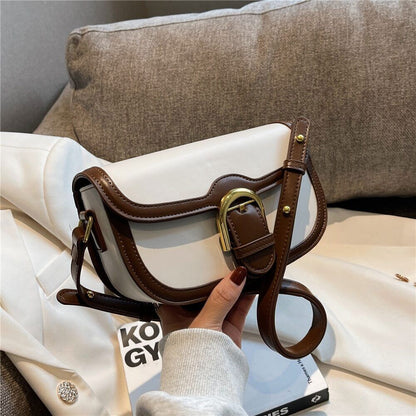 Saddle Shoulder Bags Women Crossbody Bag PU Leather Ladies Handbag