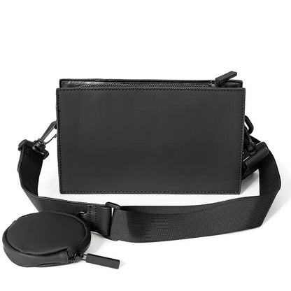 Men's Crossbody Bag Chain Shoulder Bag Men Small Square Bag Crossbody Handbags