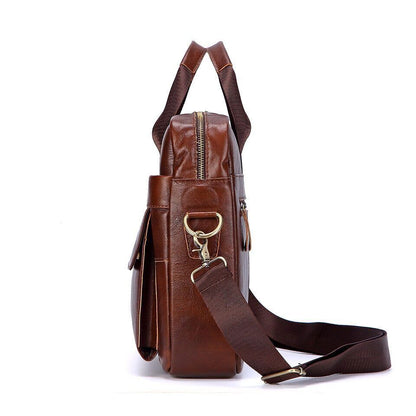 Men Genuine Leather Handbags Leather Travel Bags Men's Crossbody Shoulder Bag