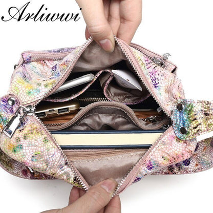 100% Real Leather Bags Women Genuine Leather Coating Colorful Handbags