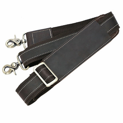 Genuine Leather Replacement Shoulder Strap for Briefcase Luggage Messenger Bag
