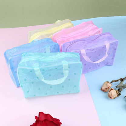 Clear Transparent Plastic PVC Travel Makeup Bag Cosmetic Toiletry Zip Pouch-ca