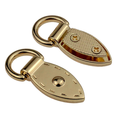 Bag Connector 20Pcs Metal Leaf Shape Leather Craft Anchor D-Ring Buckle W/ Screw