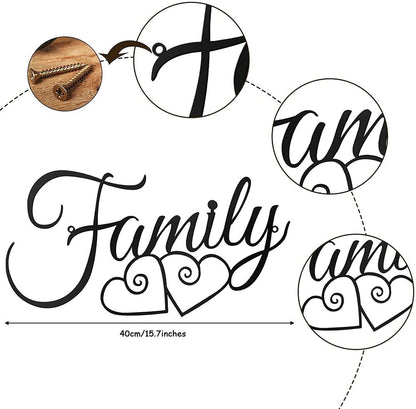 Family Wall Sign Family Wall Decor Sign Family Word Wall Art Family Wall Hanging