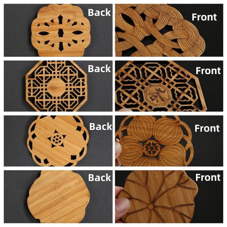 Creative Wood Tea Coasters|Coffee Coasters|Tea Accessories