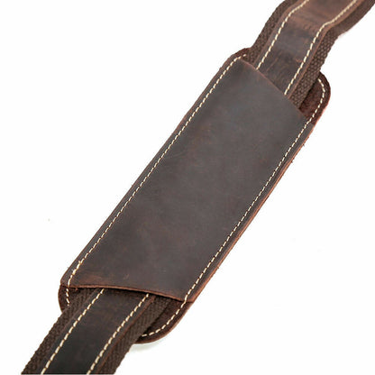 Vintage Leather Replacement Shoulder Strap for Briefcase Luggage Messenger Bag