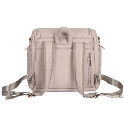 5pcs Leather Nappy Bag Mom Shoulder Bag, Multi Stroller Storage Bag Shoulder Bag