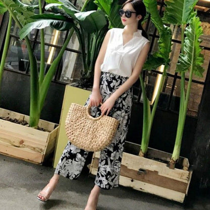 Women Ladies Retro Wicker Handbag Totes Art Bags Beach Straw Woven Rattan Basket