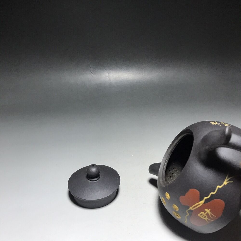 vintage chinese yixing purple clay teapot zisha ceremony carving Collectible art