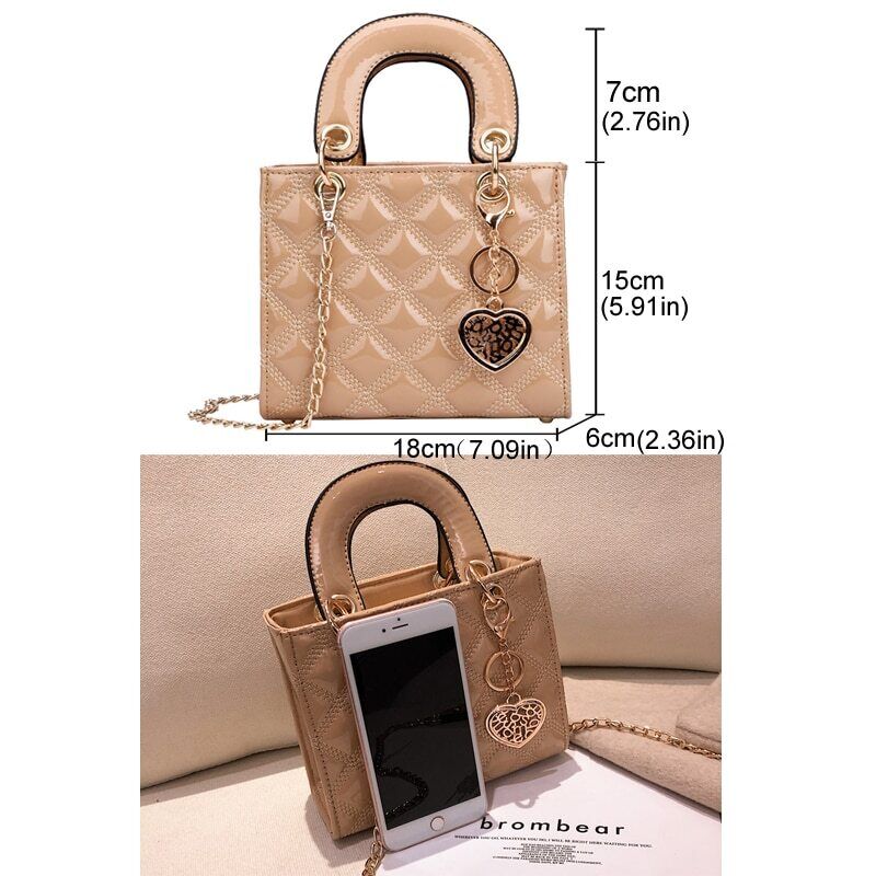 Bags Women Plaid Bag Ladies Shoulder Chain Tote Messenger Crossbody HandBag