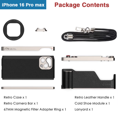 FotorGear Retro DMF Professional Photography Kit – For iPhone 16/17 Pro Series