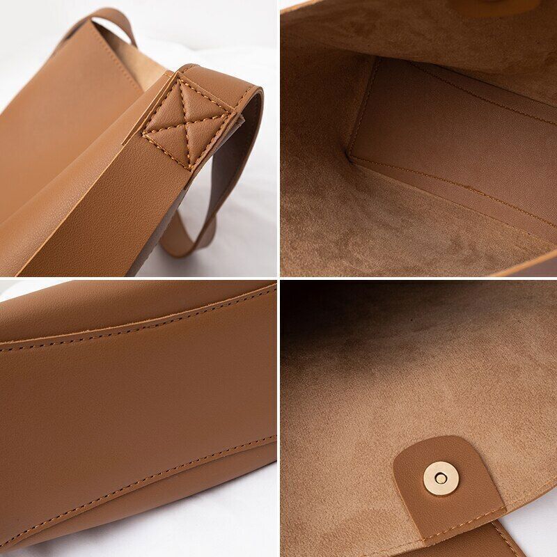 Women Bag Women's Simple Style PU Leather Shoulder Bag Handbags Bags Large Totes