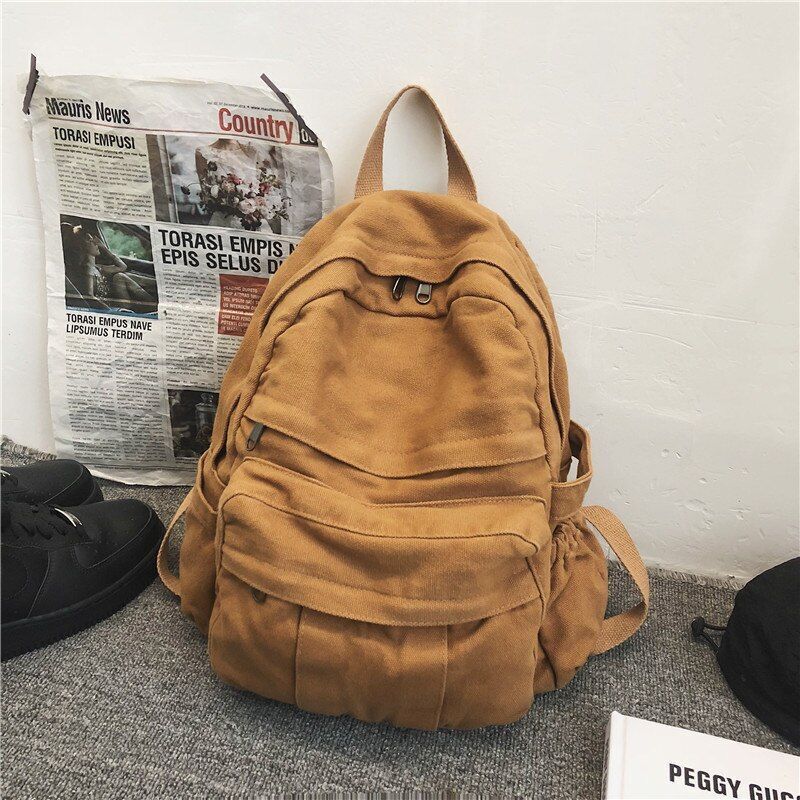 Women Backpack Quality Backpack Large Canvas Student School Bag Zipper Book Bags