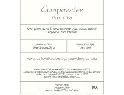Gunpowder Green Tea from China - Heaven Tea - Pellet Tea - Zhu Cha Zhucha 100g