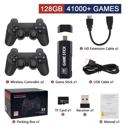 Retro gaming + dual wireless controllers thousands of pre-installed classic game