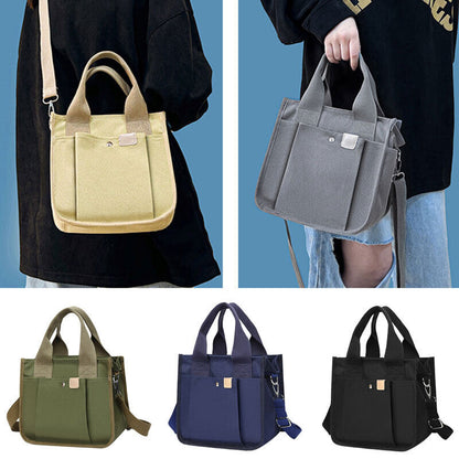 Women Canvas Casual Bag Adjustable Shoulder Strap Handbag Cross Body Bag Tote