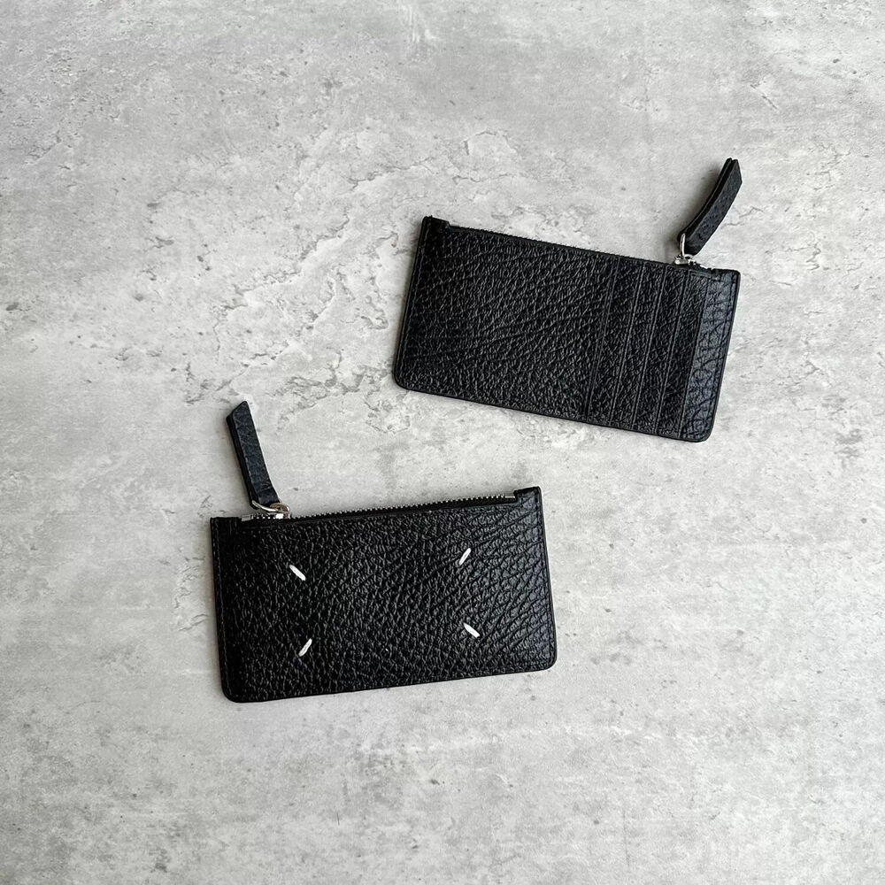 Head Layer Cowhide Card Bag Wallet Men's Women's Black Money Clip Money Bag