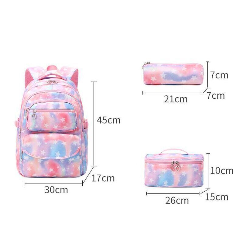School Backpack Teenage Girls 3 Pcs/Set Schoolbag Kids Pencil Bags Bookbag